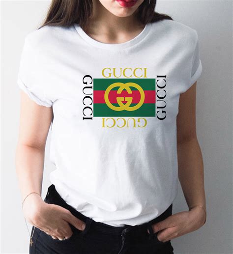 ladies gucci tshirt|vintage gucci logo t shirt.